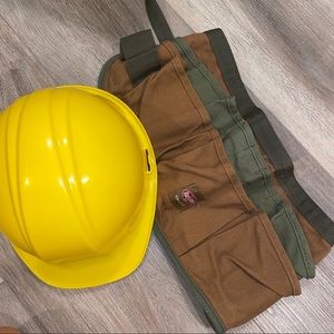 Tool belt and hard hat set. NEW CONDITION